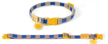 Elastic Plaid Dog Collar