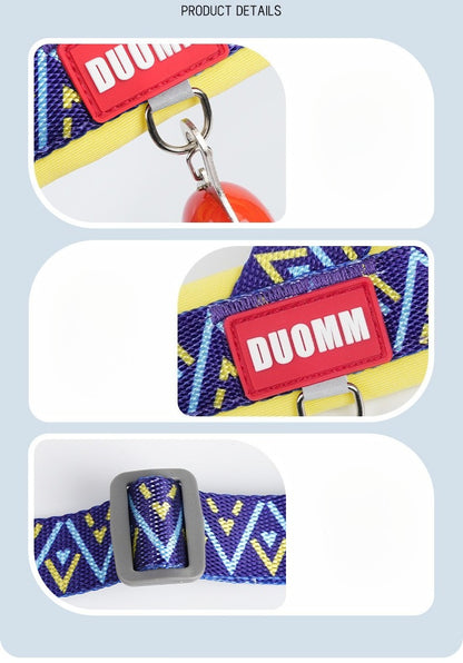 Geometric Reflective Harness & Leash Set