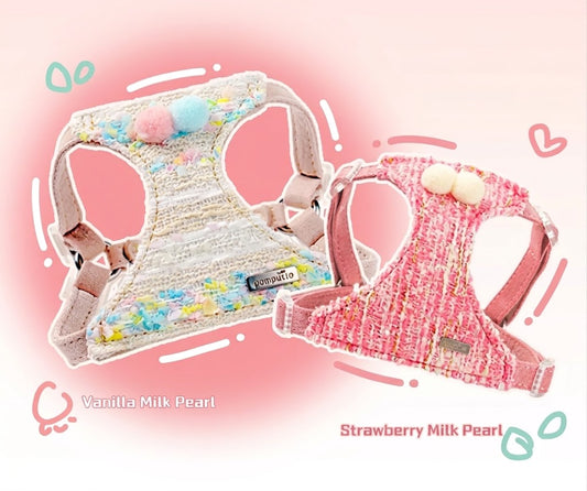 Plush Pom Pom Harness & Leash Set