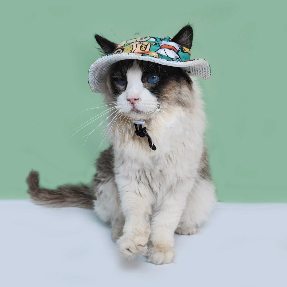 Patterned Fisherman Dog Hat