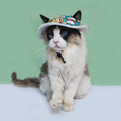 Patterned Fisherman Dog Hat