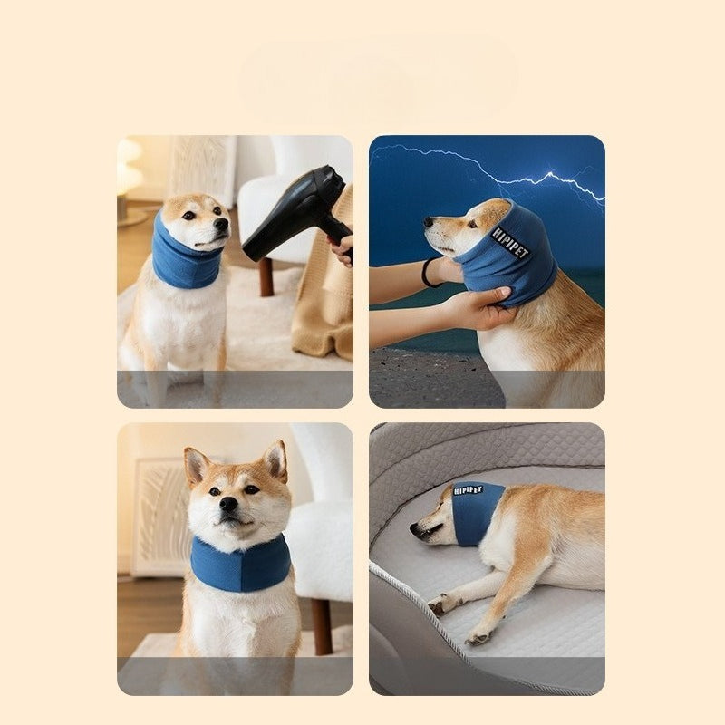 High Elasticity Calming Head Cover for Dogs – Blue
