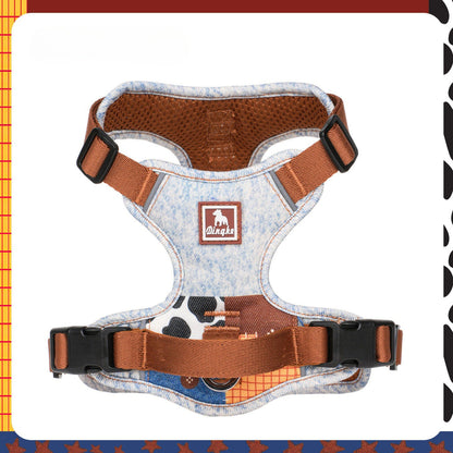 Reflective Patchwork Harness & Leash Set