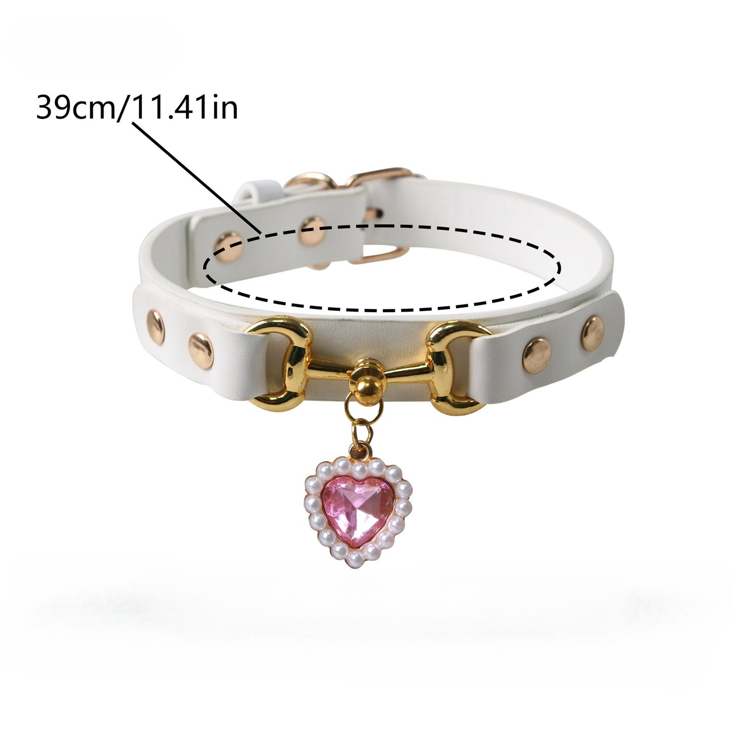 Faux Leather Charm Dog Collar for Dogs – Multi-Color