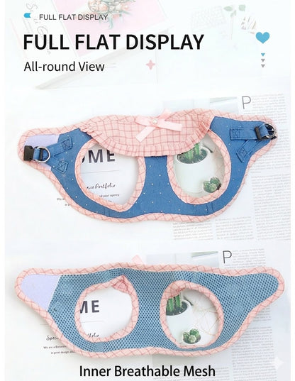 Plaid Ruffle Harness & Leash Set