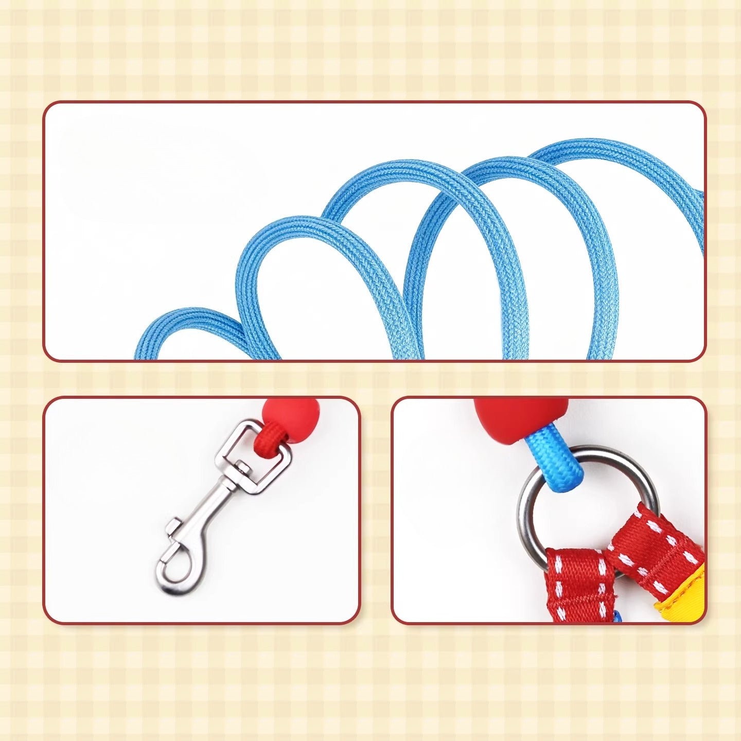 Retro Plaid Dog Leash