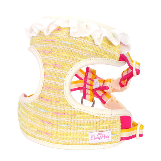 Star Pattern Ruffle Trim Dog Harness