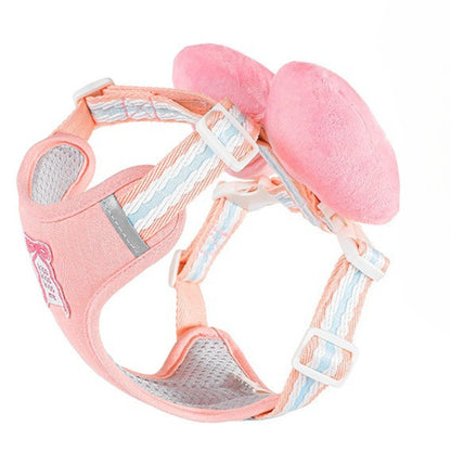 Plush Bow Harness & Leash Set