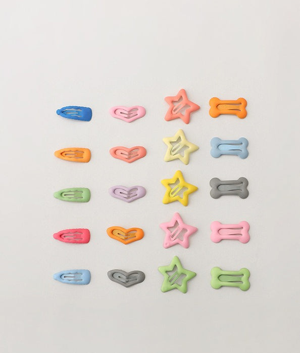 Matte Colorful Hair Clips Set – Multi