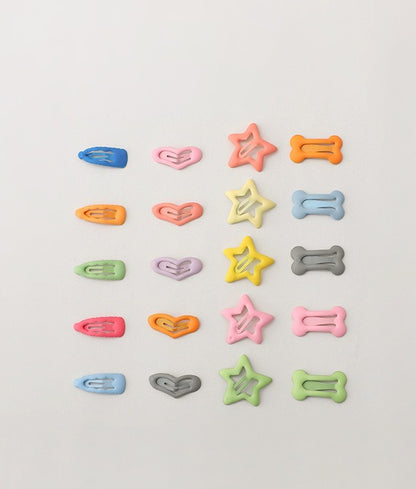 Matte Colorful Hair Clips Set – Multi