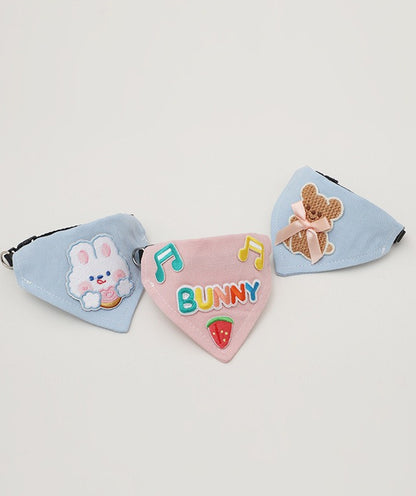 Cartoon Embroidered Dog Bandana