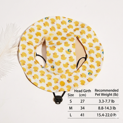 Duck Print Dog Hat – Yellow
