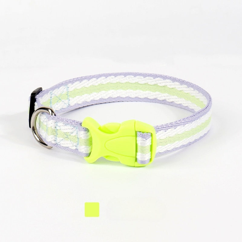 Woven Striped Dog Collar for Dogs – Multi