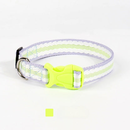 Woven Striped Dog Collar for Dogs – Multi
