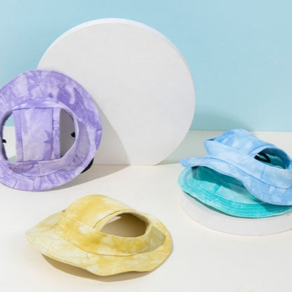 Tie-Dye Sun Protection Dog Hat