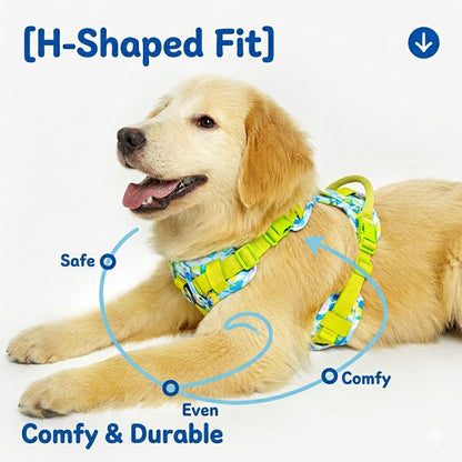 Reflective Patterned Dog Harness