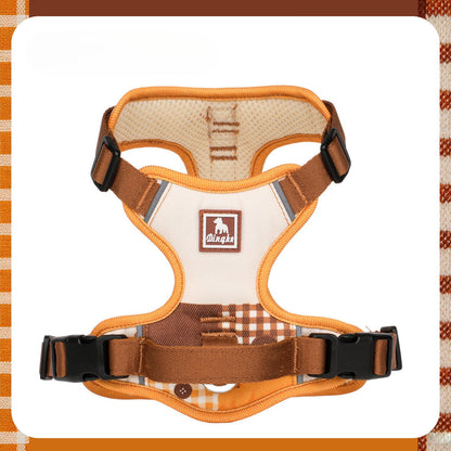 Reflective Patchwork Harness & Leash Set