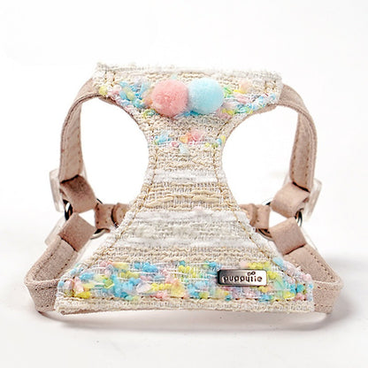 Plush Pom Pom Harness & Leash Set