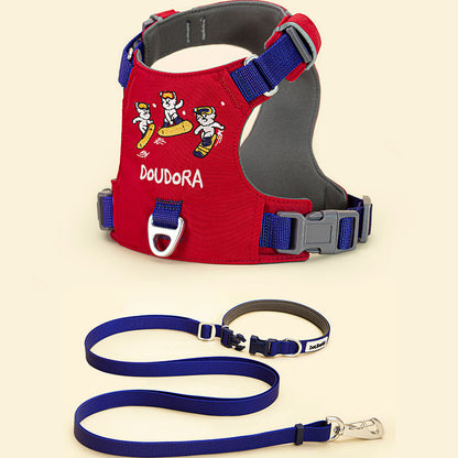 Embroidered Harness & Leash Set