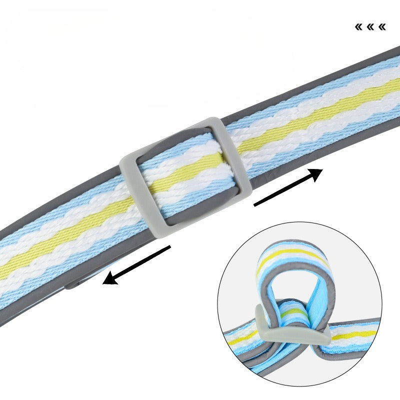 Striped Adjustable Dog Collar for Dogs – Pink