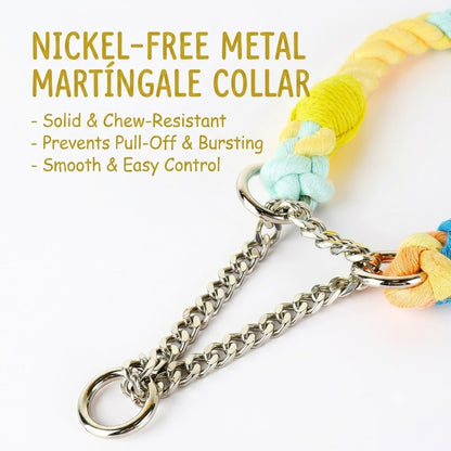Braided Rope Collar & Leash Set