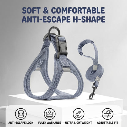 Reflective Breathable Harness & Leash Set