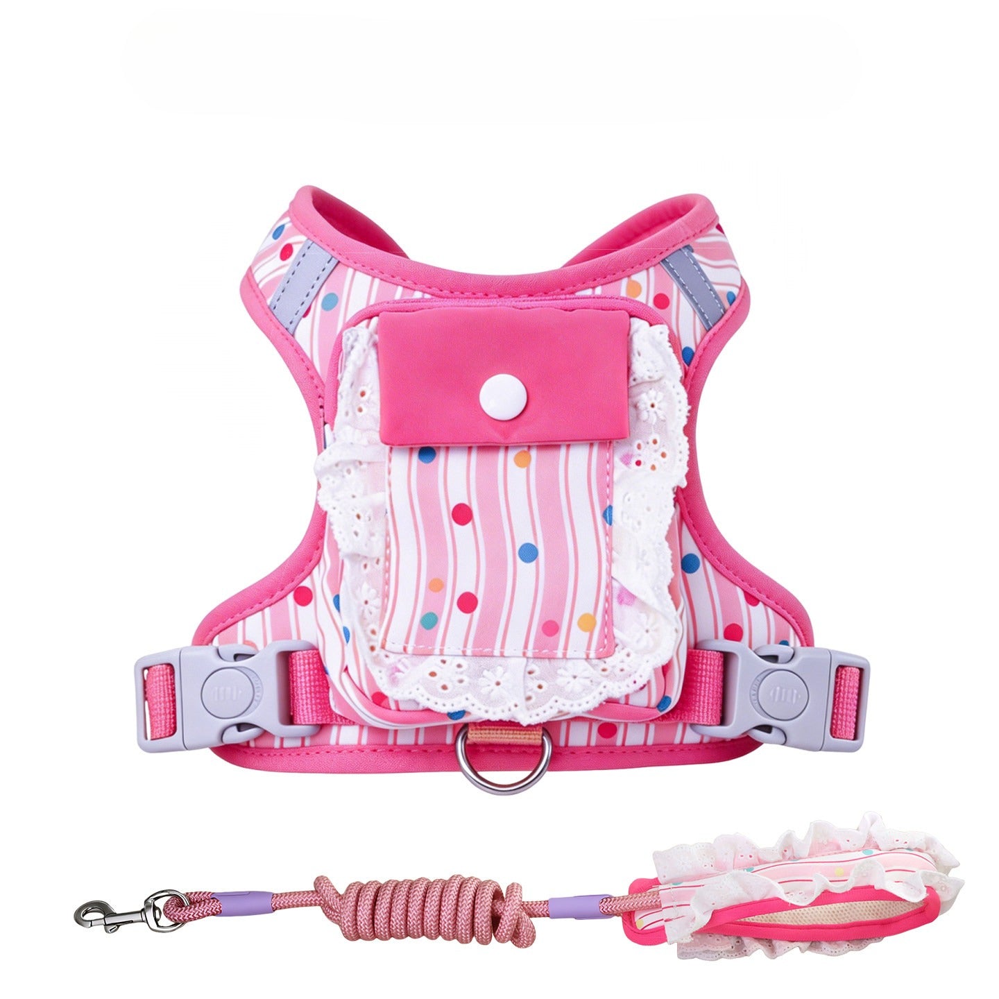 Ruffle Backpack Harness & Leash Set