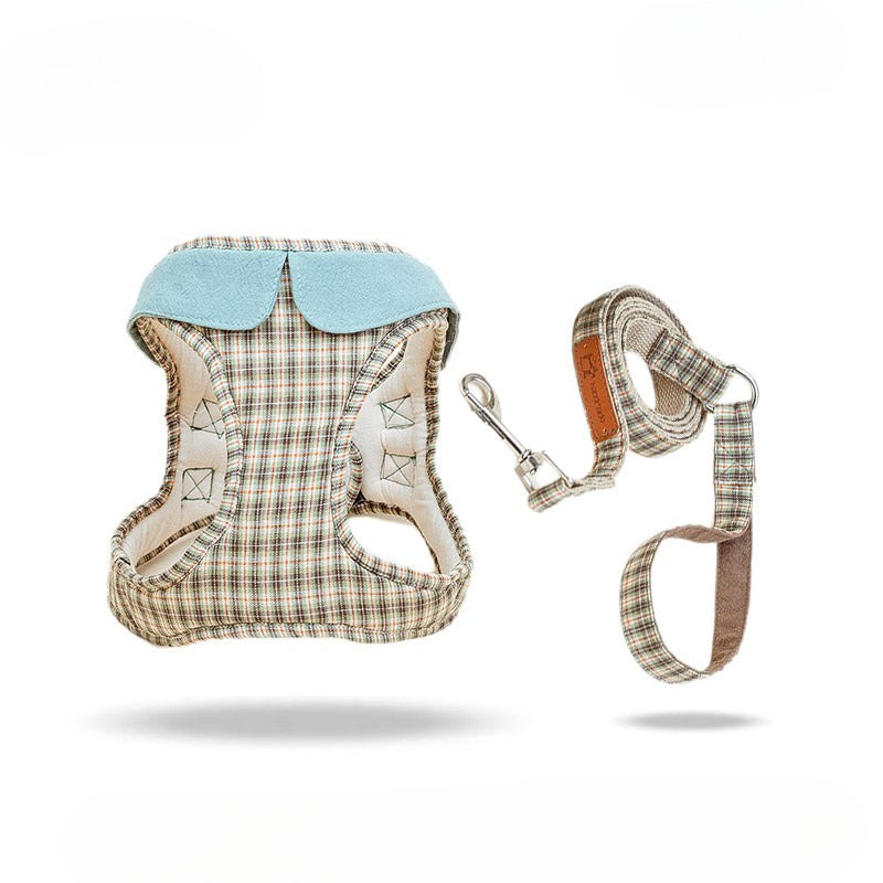 Plaid Harness & Leash Set