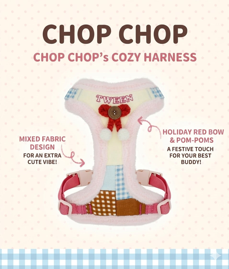 Plush Christmas Dog Harness – Pink