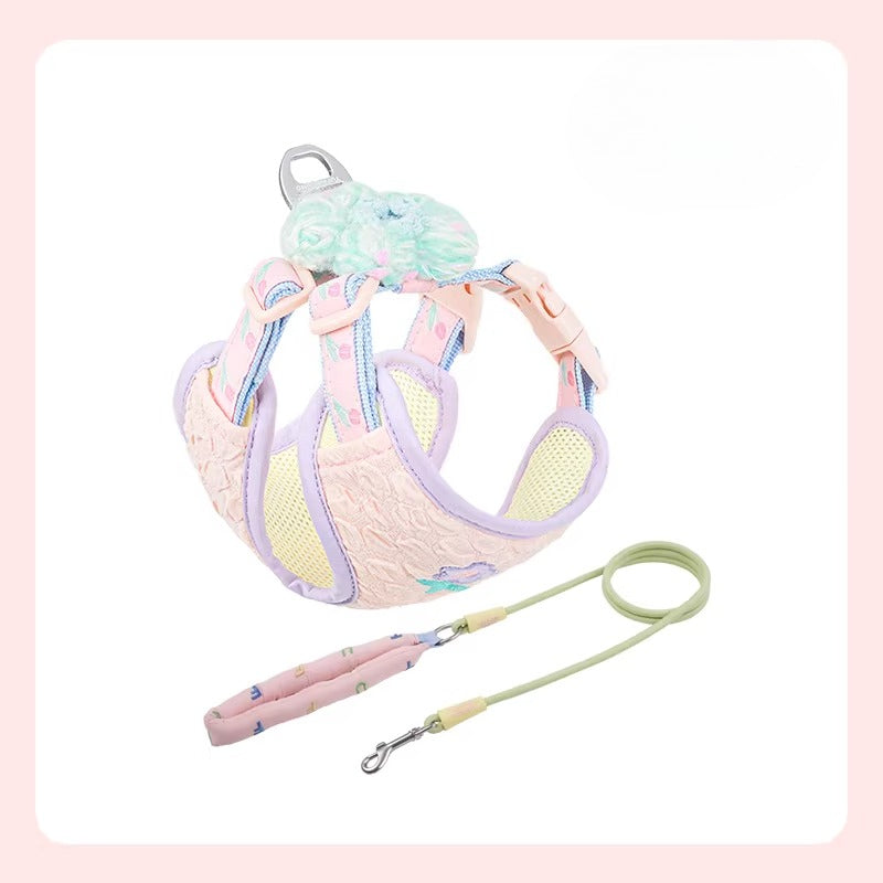 Floral Harness & Leash Set