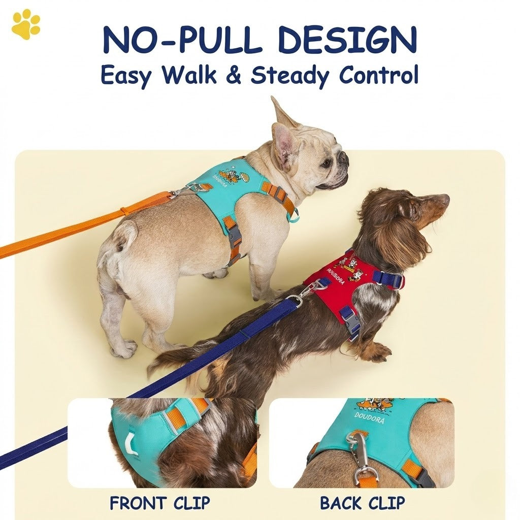 Embroidered Harness & Leash Set