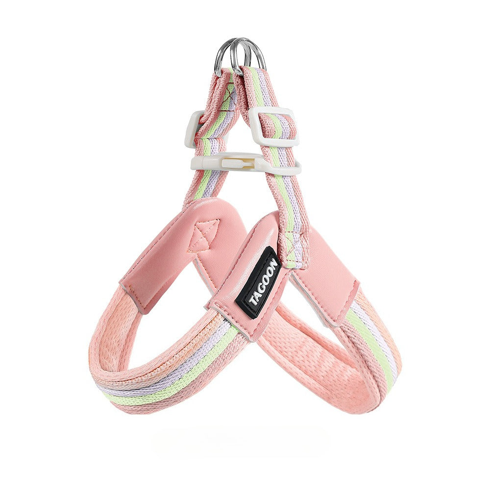 Rainbow V-Shaped Harness & Leash Set