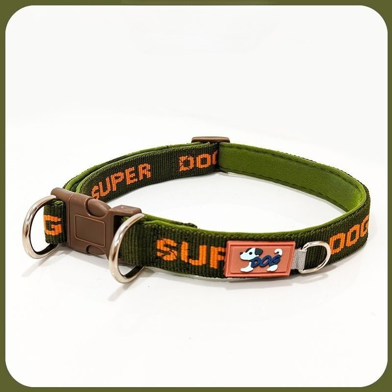 Letter Print Dog Collar for Dogs – Multi