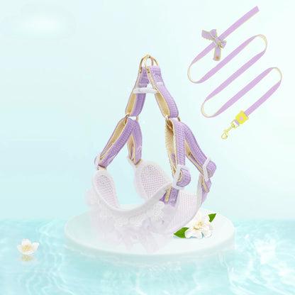 Lace Trim Harness & Leash Set