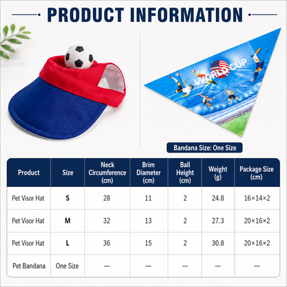 Soccer Fan Dog Hat