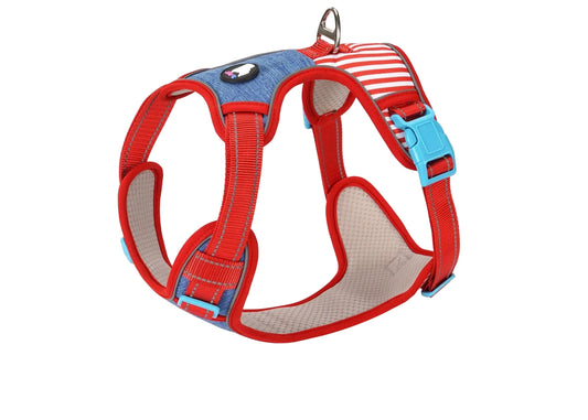 Striped Contrast Vest Dog Harness for Dogs – Pink