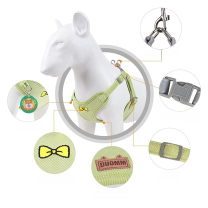 Corduroy Bow Tie Harness & Leash Set