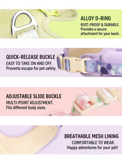 Floral Harness & Leash Set