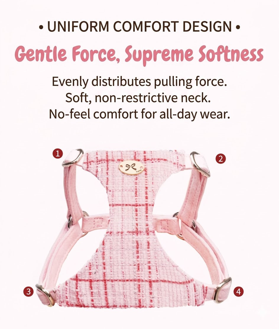 Plaid Harness & Leash Set
