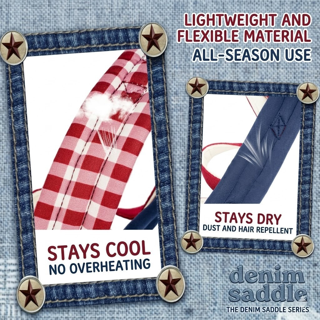 Denim Plaid Harness & Leash Set