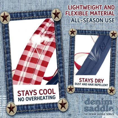 Denim Plaid Harness & Leash Set