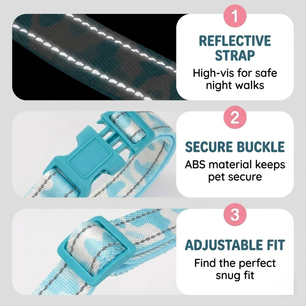 Braided Reflective Collar & Leash Set