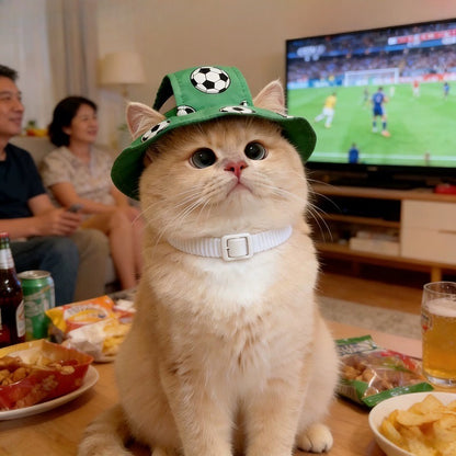 Soccer Pattern Dog Hat