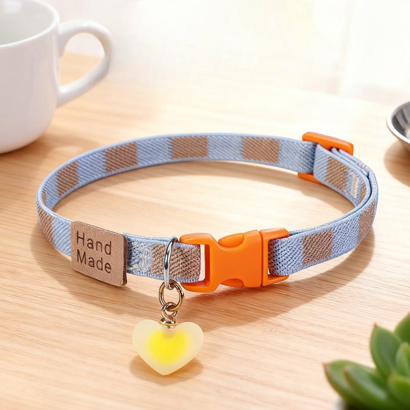 Elastic Plaid Dog Collar