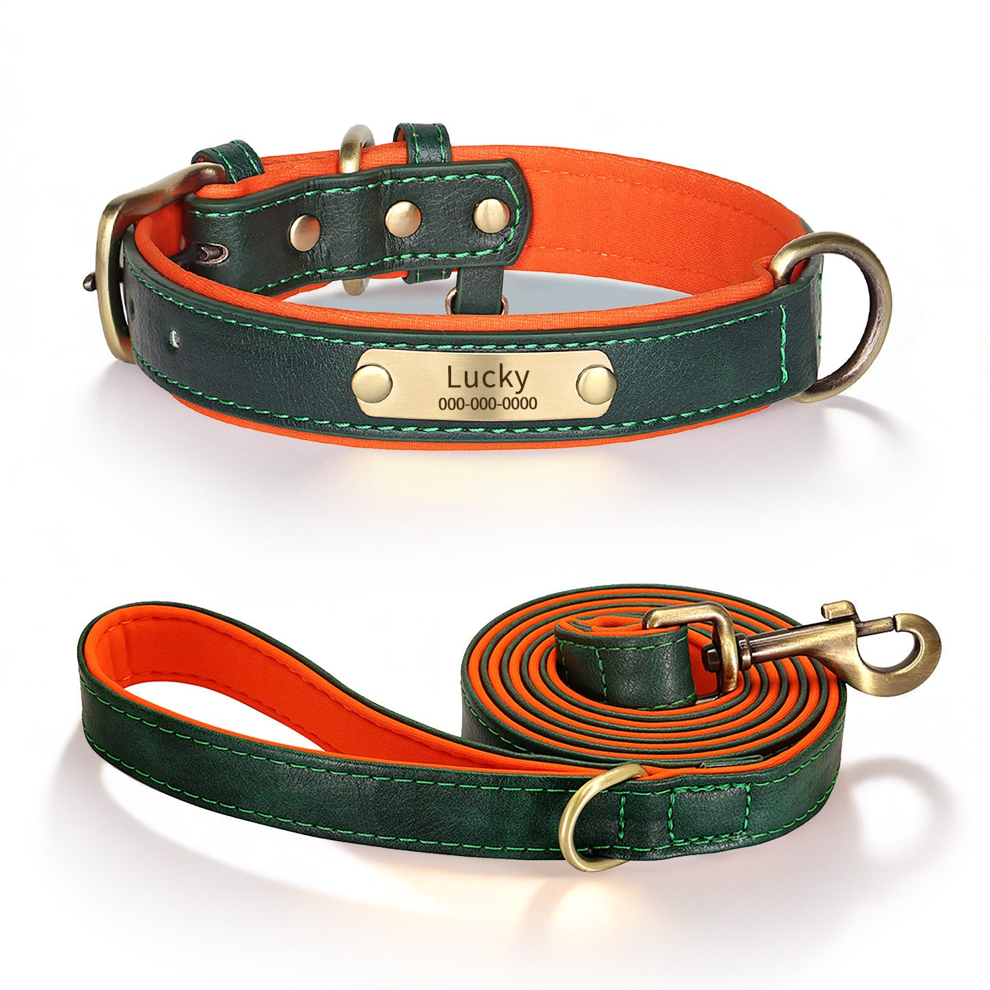 Personalized Dog Collar & Leash Set