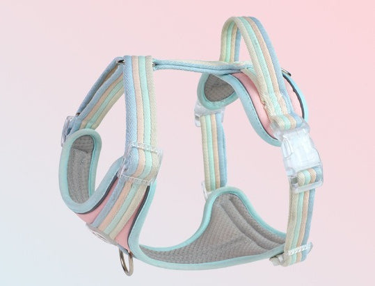 Macaron Striped Dog Harness for Dogs – Multicolor