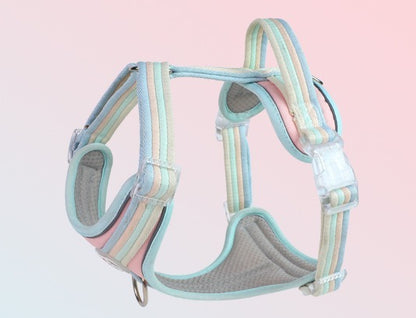 Macaron Striped Dog Harness for Dogs – Multicolor