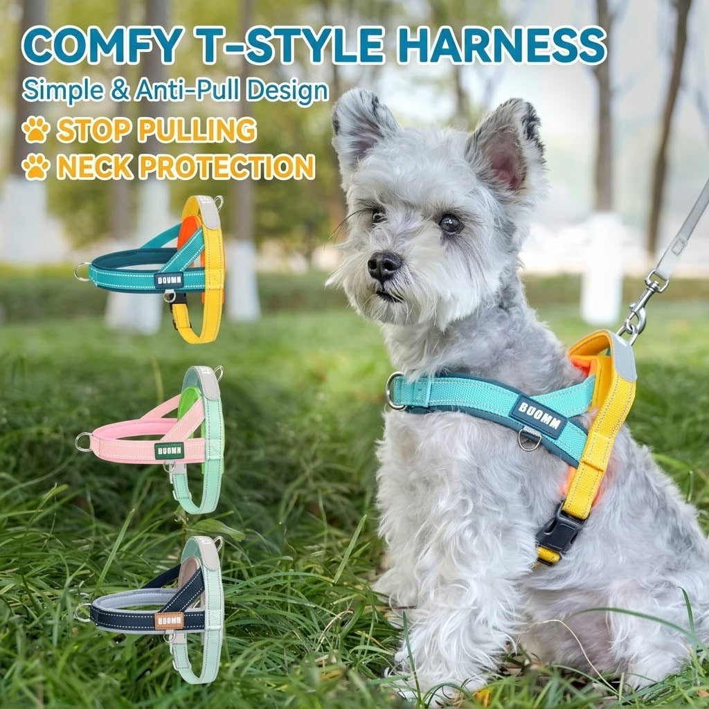 T-Shaped Anti-Pull Reflective Dog Harness