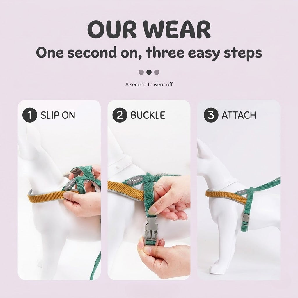 Lightweight Quick-Wear Harness & Leash Set