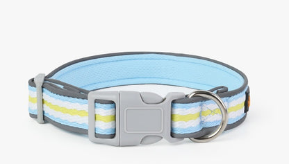 Striped Adjustable Dog Collar for Dogs – Pink